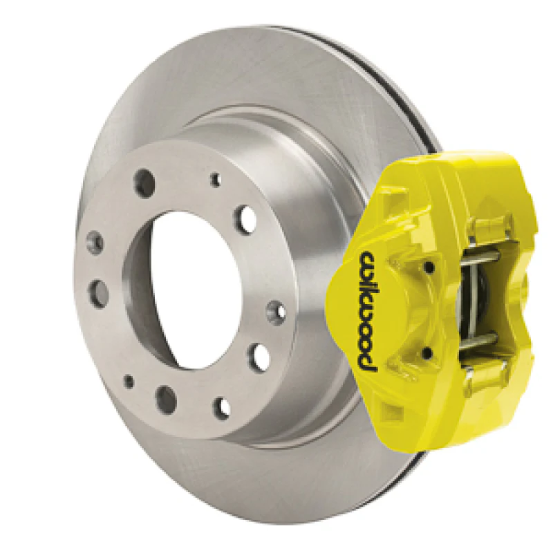 Wilwood 69-83 Porsche 911 D31 11.42in. Rear Brake Kit w/ Flex Lines - Yellow