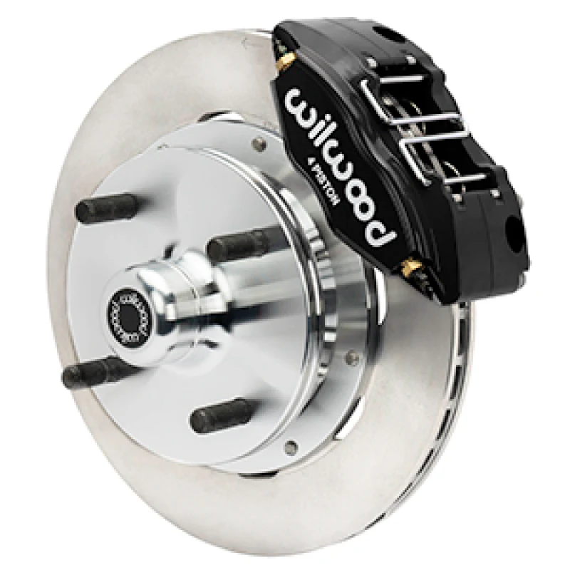 Wilwood 73-76 Porsche 914 Front Powerlite Brake Kit Plain Face - Black