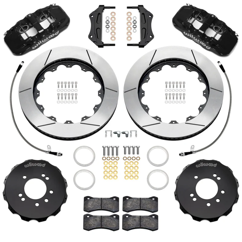 Wilwood 89-98 Nissan 240SX/89-94 Skyline/90-96 300ZX Aerolite 6R Fr BBK w/ 14in SLT Rotors - Black