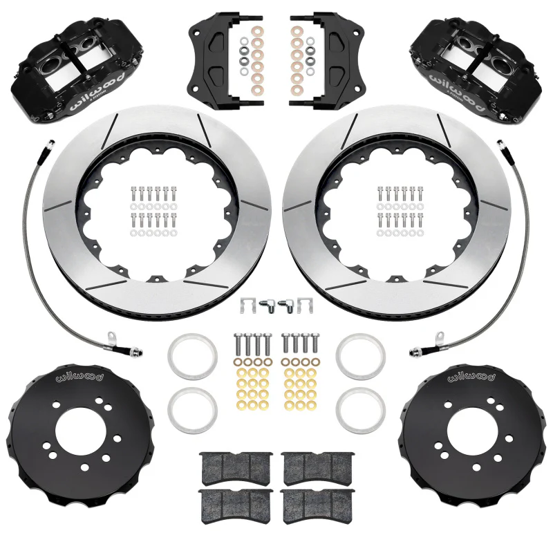 Wilwood 89-98 Nissan 240SX/89-94 Skyline/90-96 300ZX Superlite 6R Fr BBK w/ 14in SLT Rotors - Black