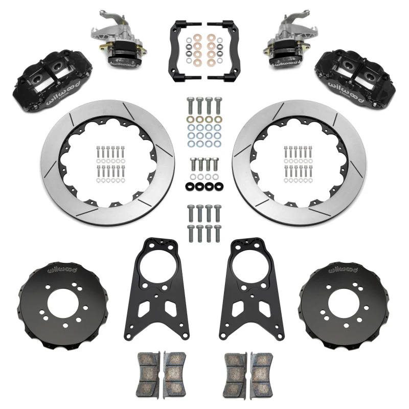 Wilwood 89-98 Nissan 240SX FNSL4R/MC4 Rear Parking BBK w/ 13.50in Slotted Rotors - Black