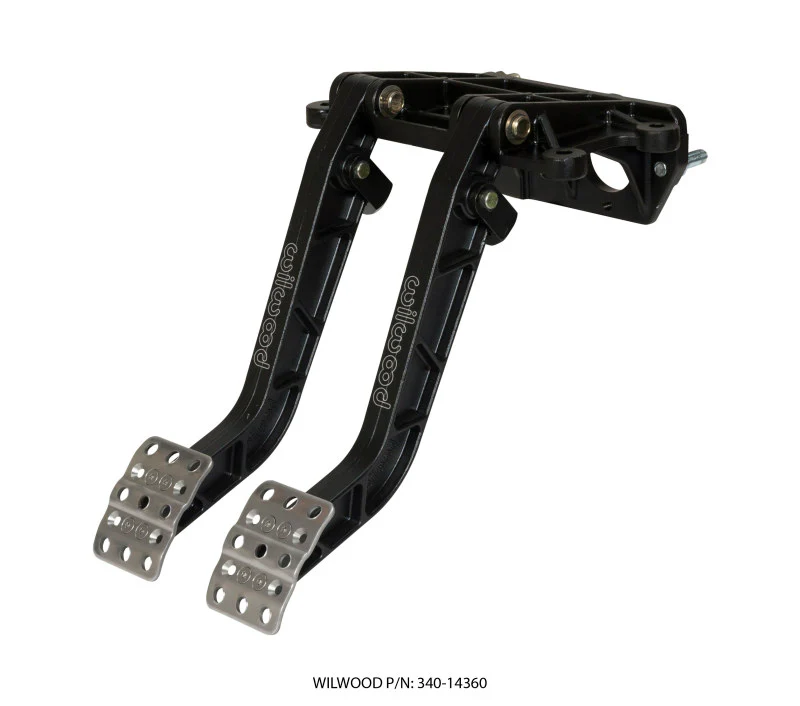 Wilwood Adjustable-Tandem Dual Pedal - Brake / Clutch - Fwd. Swing Mount - 6.25:1 - Black E-Coat - Image 2