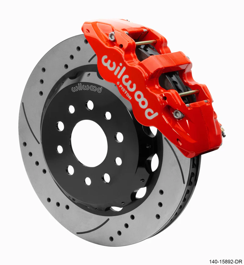 Wilwood 18-25 Jeep JL AERO6 Front Hat Kit 14.00 Red SRP w/Lines