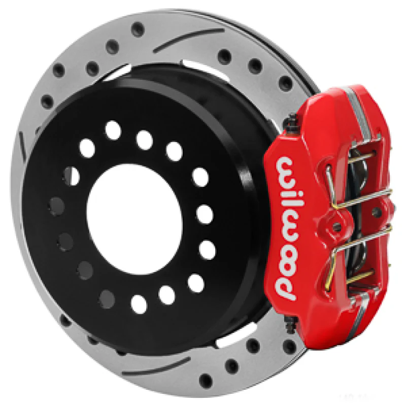 Wilwood Chevy Monte Carlo Forged 4 Piston DynaPro Red Caliper HP32 VV D&S Rotor - 11.00x0.81 - Image 2