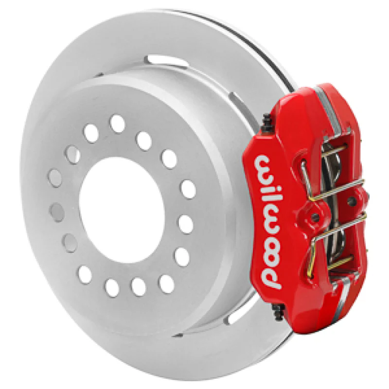 Wilwood Chevy Monte Carlo Forged 4 Piston DynaPro Red Caliper HP32 VV Plain Rotor - 11.00x0.81 - Image 2