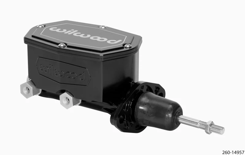 Wilwood Compact Tandem Master Cylinder - 7/8in Bore - w/Pushrod (Black) - Image 2