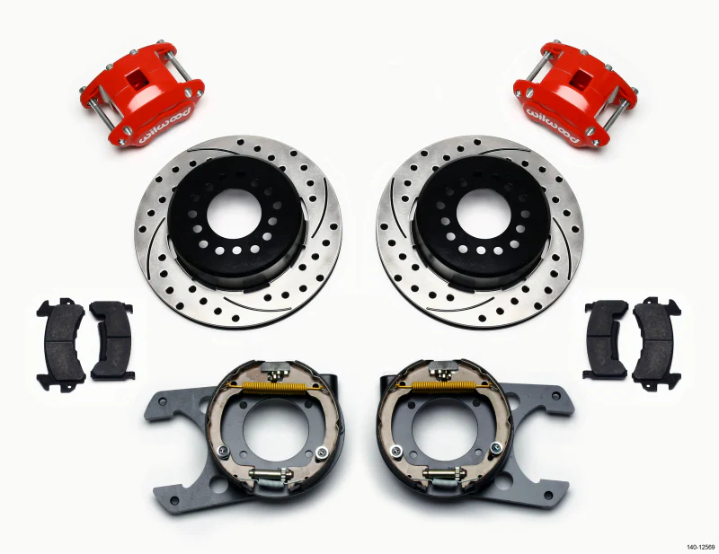 Wilwood Chevy C10 D154 Rear Parking Brake Kit - Black