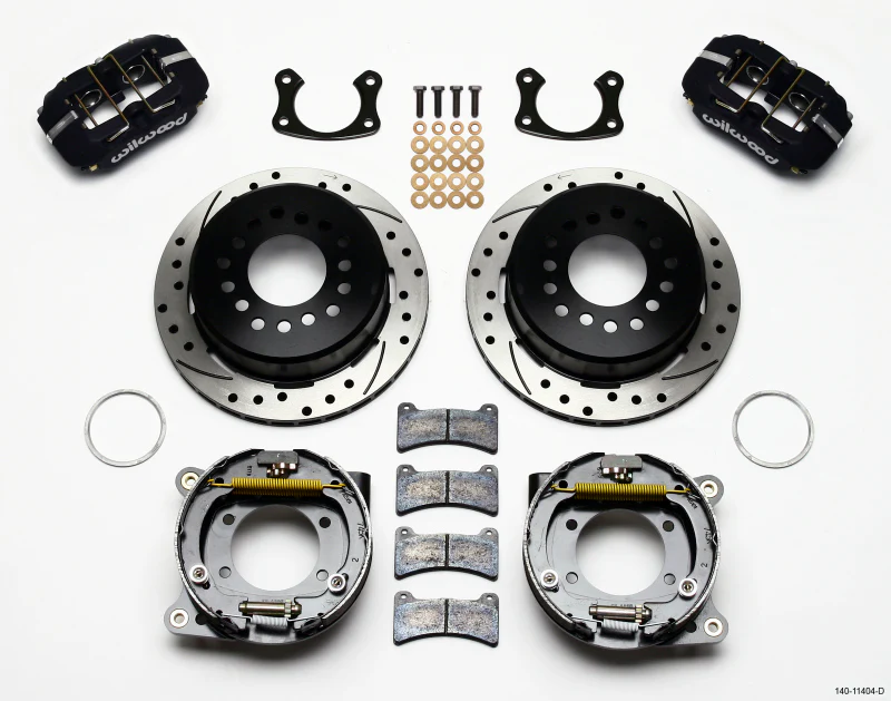 Wilwood Dynapro Low-Profile 11.00in P-Brake Kit Drilled New Big Ford 2.50in Off Front Mount