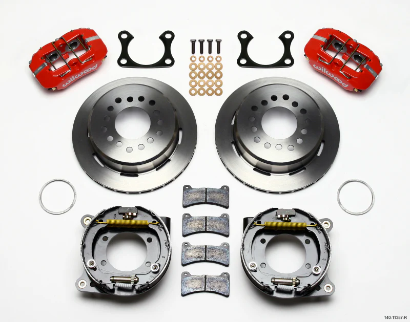 Wilwood Dynapro Low-Profile 11.00in P-Brake Kit - Red Big Ford 2.36in Offset