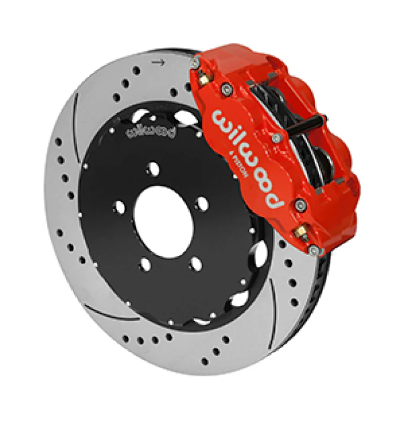 Wilwood Dynapro Radial / MC4 Rear Kit 12.19 Drilled Red Backdraft Roadster w/E46 Suspension w/Lines - Image 2