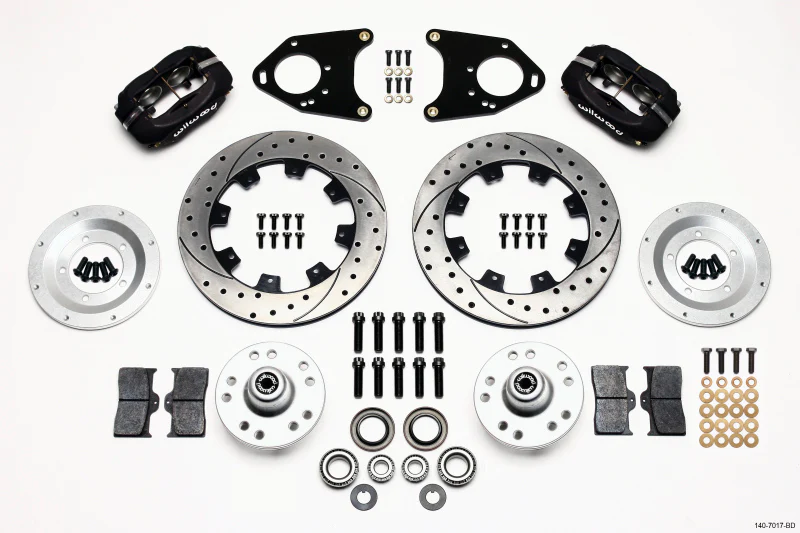 Wilwood Forged Dynalite Front Kit 12.19in Drilled 71-80 Pinto/Mustang II Disc & Drum