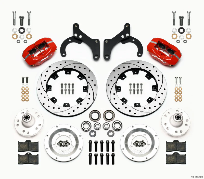 Wilwood Forged Dynalite Front Kit 12.19in Drilled Red 59-64 Chevy Impala / 63-64 Corvette