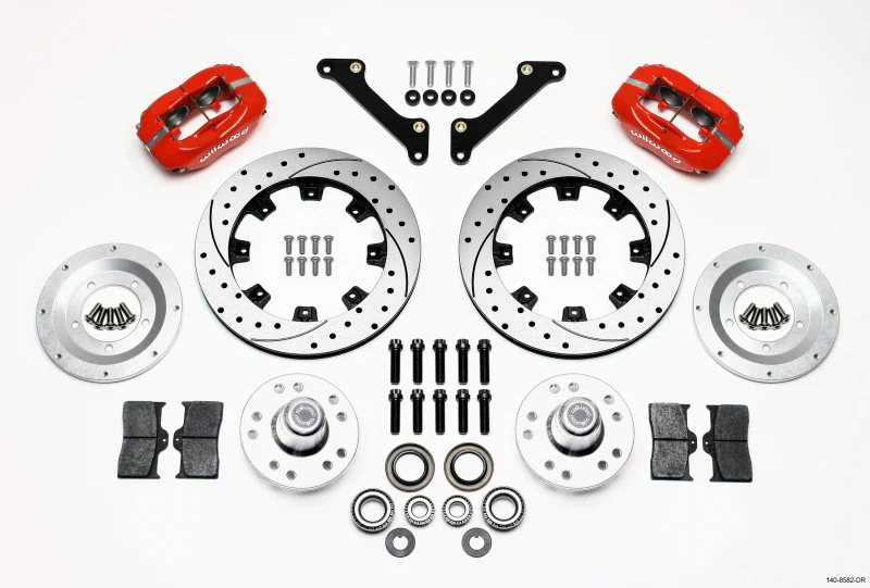 Wilwood Forged Dynalite Front Kit 12.19in Drilled Red 70-78 Camaro
