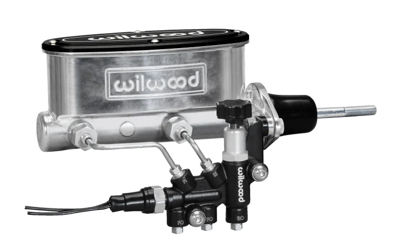 Wilwood HV Tandem M/C Kit w L/H Bracket & Prop Valve - 15/16in Bore Ball Burnished-W/Pushrod - Image 2