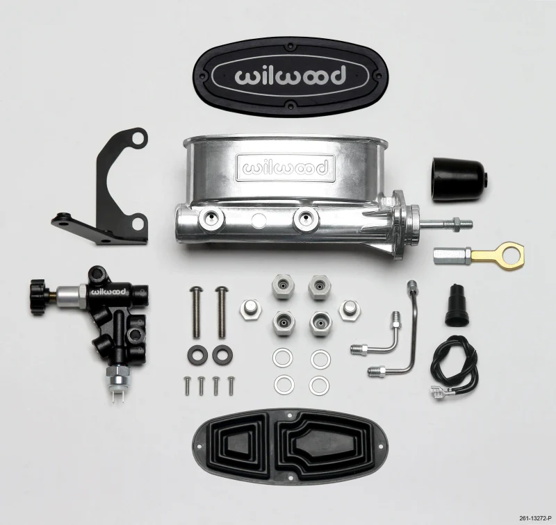 Wilwood HV Tandem M/C Kit w L/H Bracket & Prop Valve - 7/8in Bore Ball Burn.-W/Push - Image 2