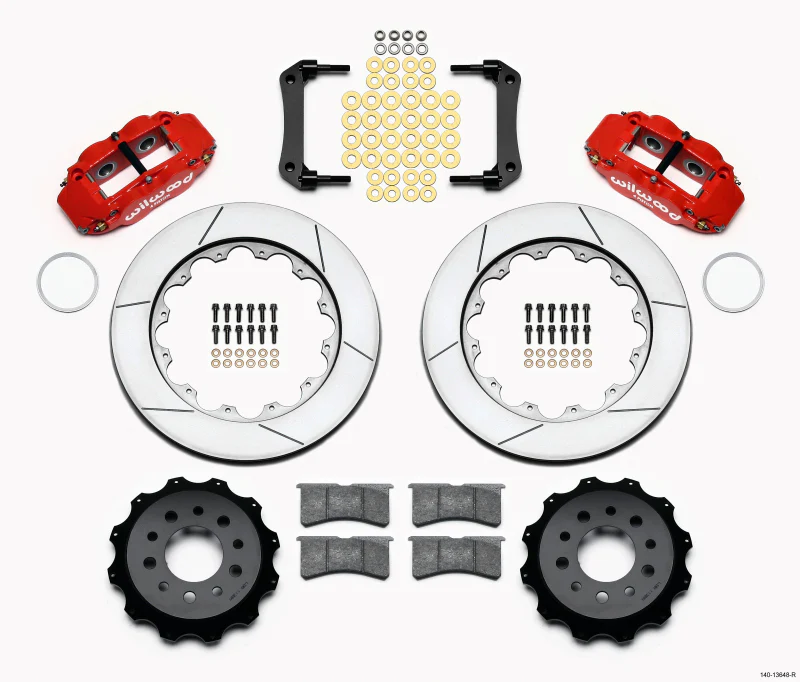 Wilwood Narrow Superlite 4R Rear Kit 14.00in Red Morrison Multilink IRS (2010-15 Camaro Based)