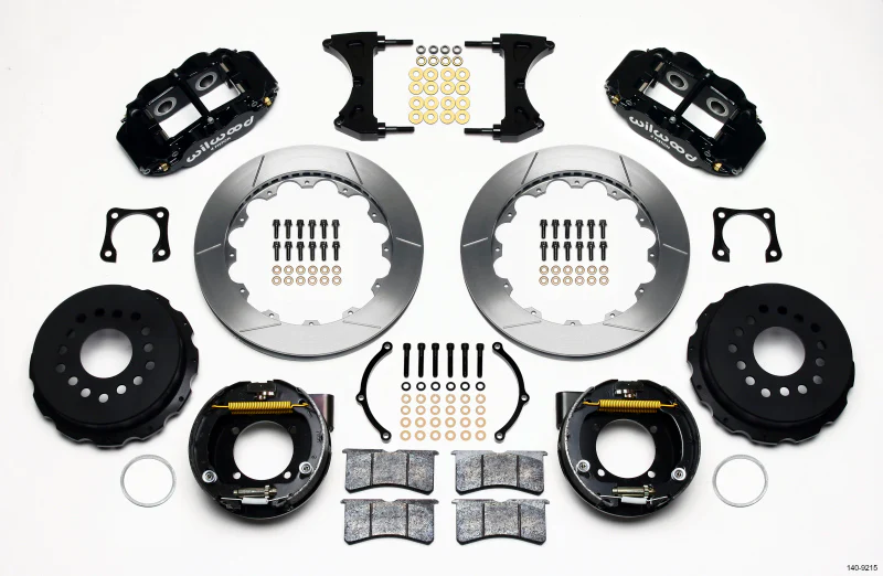 Wilwood Narrow Superlite 4R Rear P-Brk Kit 12.88in Chevy 12 Bolt-Spec 3.15in Bearing