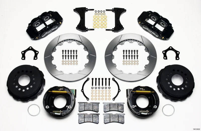 Wilwood Narrow Superlite 4R Rear P-Brk Kit 12.88in Mopar/Dana 2.36in Off w/Snap Ring Bearing