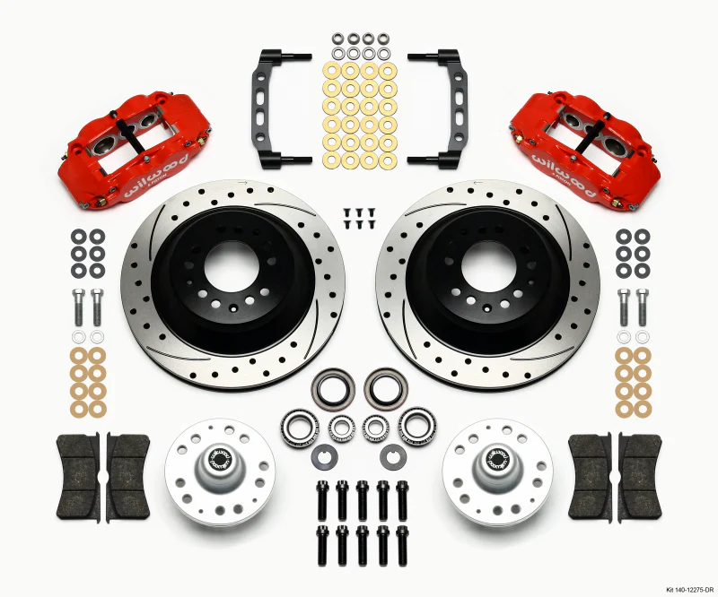 Wilwood Narrow Superlite 6R Front Hub & 1PC Rtr Kit 12.88in Drilled -Red 74-80 Pinto/Mustang II