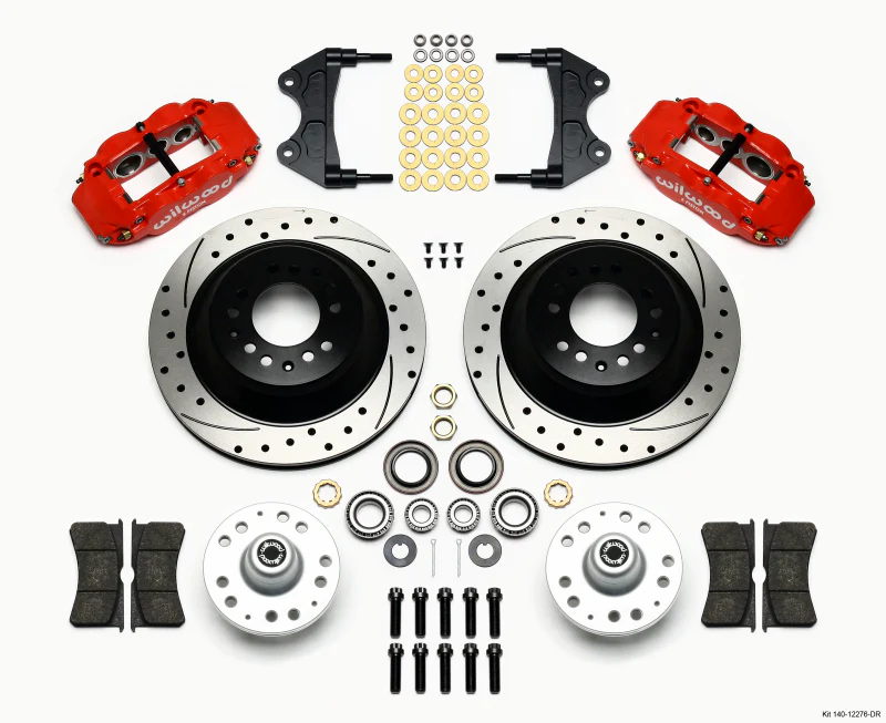 Wilwood Narrow Superlite 6R Front Hub & 1PC Rtr Kit 12.88in Drilled -Red WWE ProSpindle