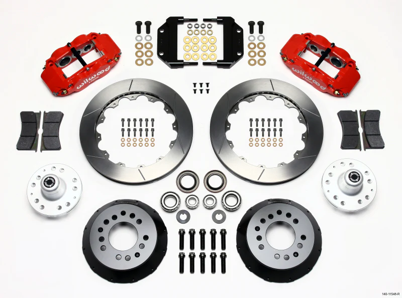 Wilwood Narrow Superlite 6R Front Hub Kit 12.88in Red Magnum Force Drop Spindle