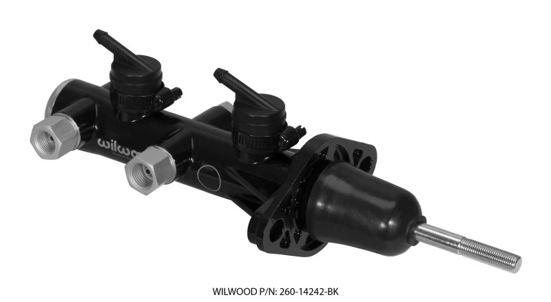 Wilwood Tandem Remote Master Cylinder - 15/16in Bore Black - Image 2