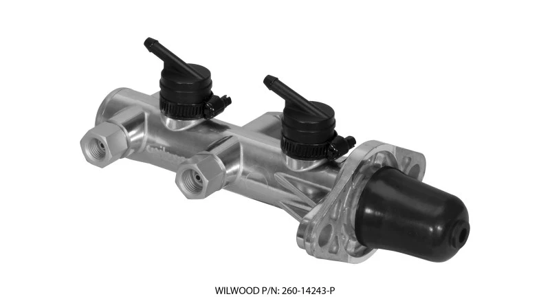 Wilwood Tandem Remote Master Cylinder - 1in Bore Ball Burnished - Image 3