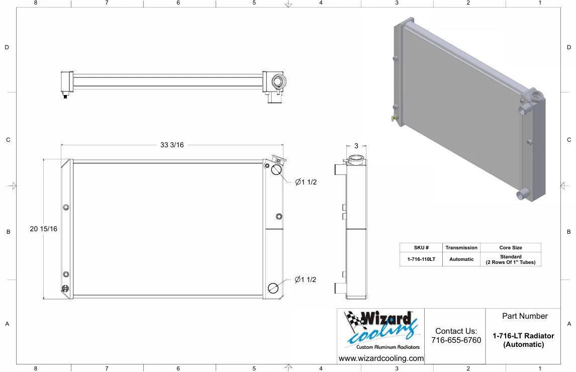Wizard Cooling Radiator / Fans, LT Swap - 73-87 C10 / 73-91 SUV - Image 11